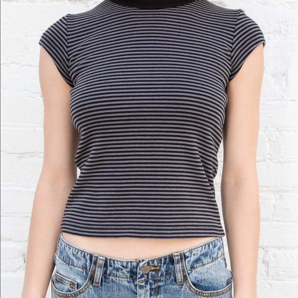 Brandy Melville Hallie Striped Cropped Top
